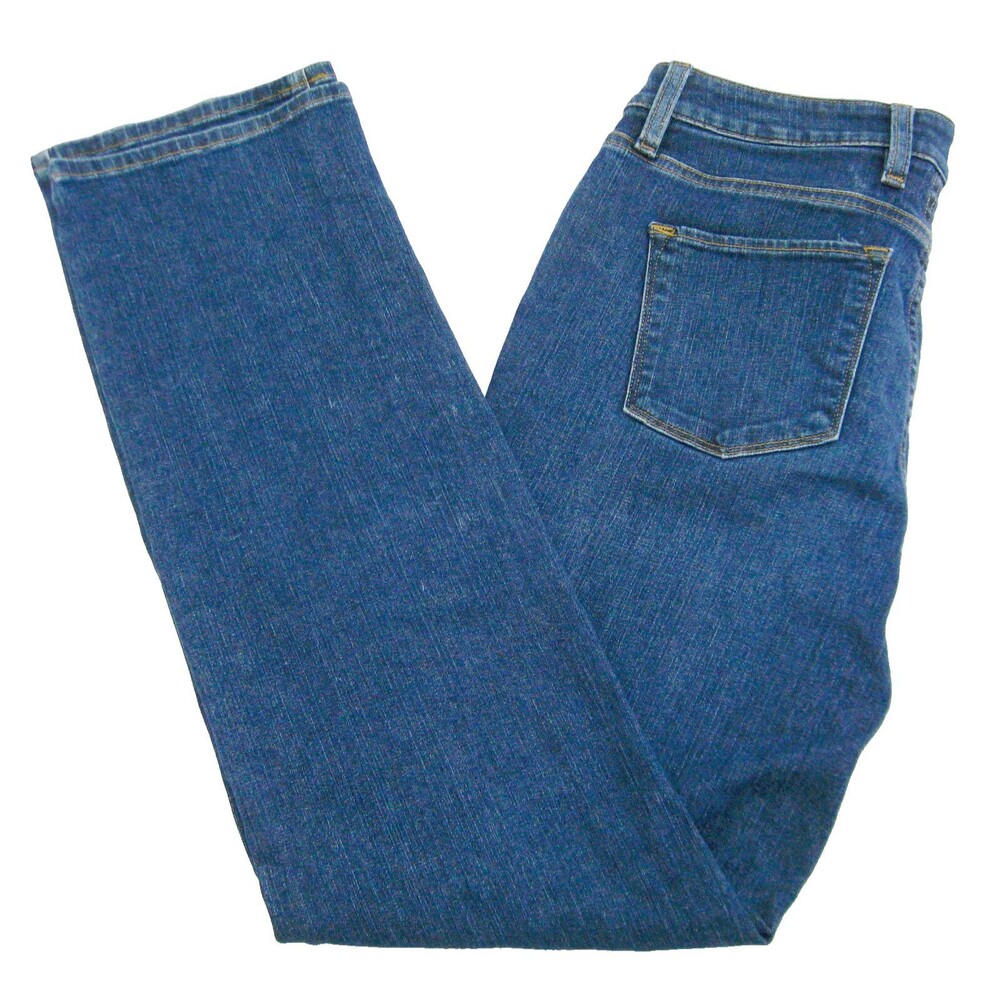 L.L. BEAN Women's (Size 6) Blue Jeans 100% Cotton Denim Pants 5 Pockets Zip Fly